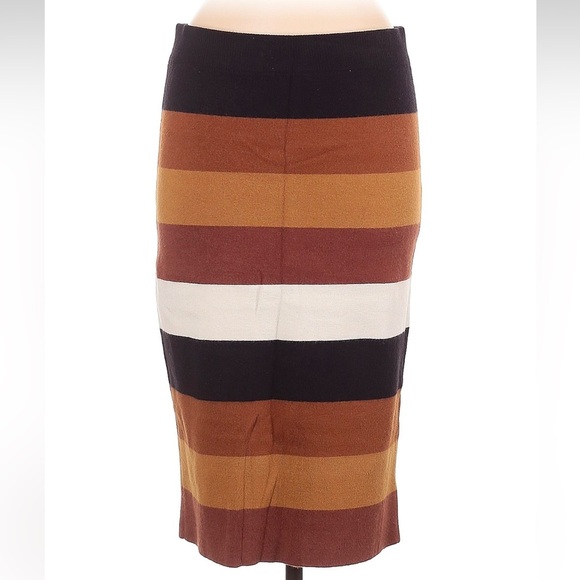 Express High Waisted Knit Sweater Midi Skirt Stripes Women’s Size Medium M - Picture 3 of 7